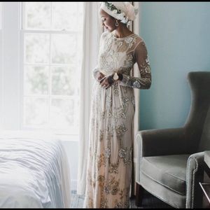 Needle and thread beaded dress!